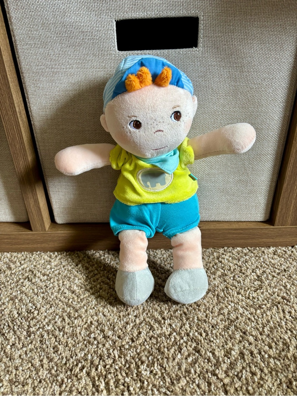 Retired HABA Snug Up Jonas Doll 11”